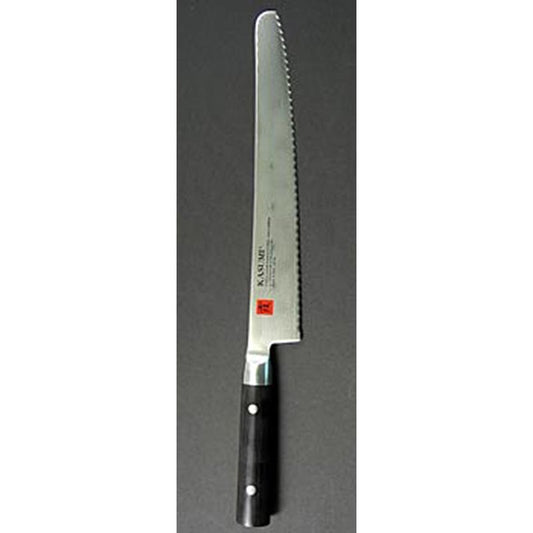 Kasumi K-04 Damast Superior, Brotmesser, 25cm, 1 St - hochwertiges japanisches Brotmesser aus VG-10 Carbon Stahl, eisgehärtet, mit ästhetischem Damaszener Muster und Pflegehinweisen