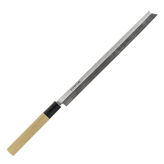 Global Bunmei 1803-210 Tako Sashimi Messer, Honoki Holzgriff, 21cm, 1 St - traditionelles japanisches Kochmesser für Fisch und Gemüse mit rutschfestem Griff aus Honoki-Holz und extrem scharfer Klinge aus Molybdän-Vanadium-Stahl