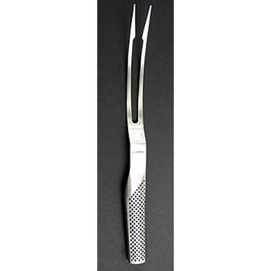 Global G-13 Bratengabel, geschwungen, 16cm, 1 St - ideal zum Wenden von Bratgut in der Pfanne oder im Ofen, aus Molybdän-Vanadium Stahl mit Edelstahlgriffen für perfekte Balance und langlebige Schärfe, geeignet für Rechts- und Linkshänder