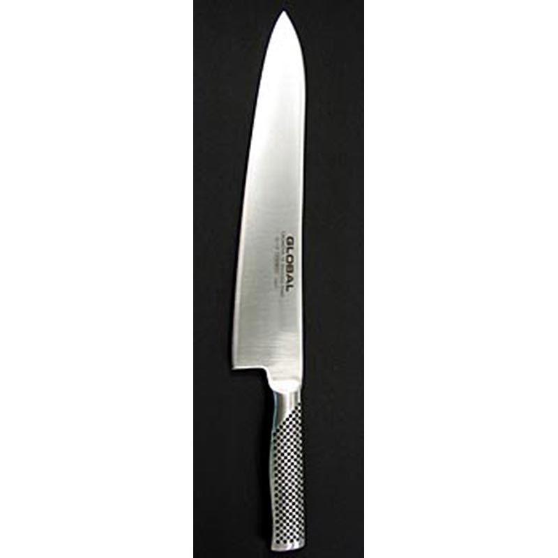 Global G-17 Universal Kochmesser, 27cm, 1 St - Ideal zum Schneiden von größeren Gemüsearten, leicht, scharf, mit Edelstahlgriffen und Molybdän-Vanadium Stahlklingen