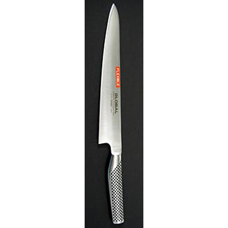 Global G-18 Filetiermesser, flexibel, 24cm, 1 St - Ideal zum Auslösen kleiner Fische unter 200g, aus Molybdän-Vanadium Stahl gefertigt, mit Griffe aus Edelstahl und perfekter Balance