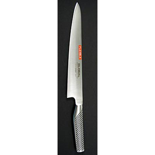 Global G-18 Filetiermesser, flexibel, 24cm, 1 St - Ideal zum Auslösen kleiner Fische unter 200g, aus Molybdän-Vanadium Stahl gefertigt, mit Griffe aus Edelstahl und perfekter Balance