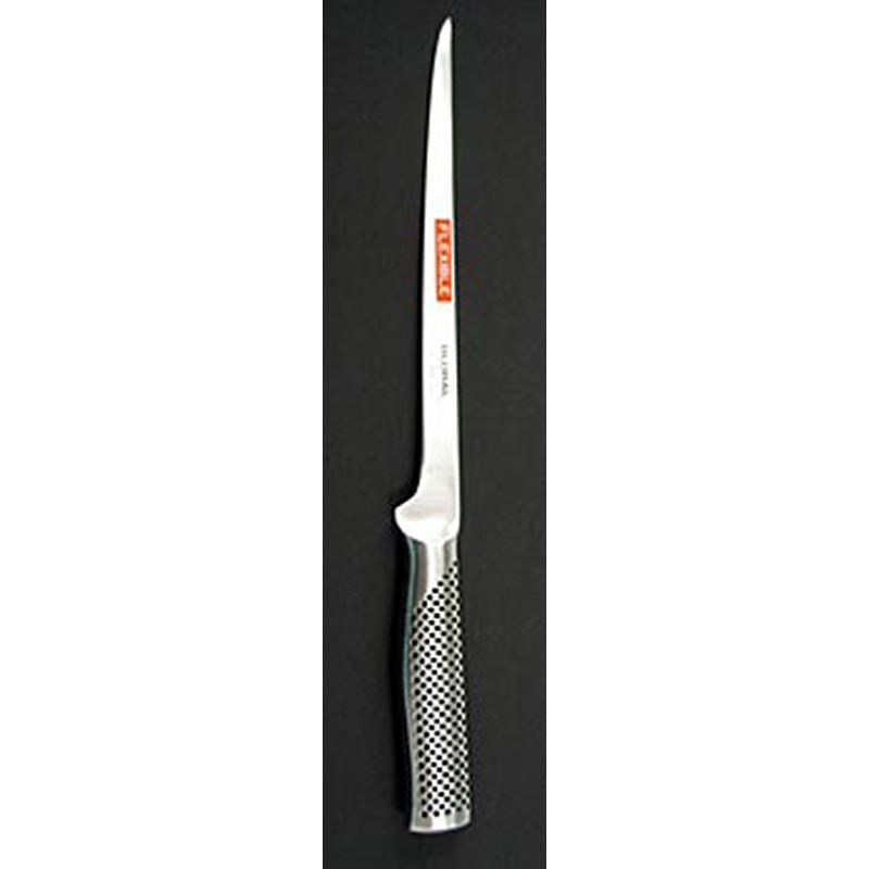 Global G-30 Schwedisches Filetiermesser, flexibel, 21cm, 1 St - Ein hochwertiges, flexibles Filetiermesser aus Molybdän-Vanadium Stahl Entwickelt für Profiköche, leicht, scharf und mit Edelstahlgriff für perfekte Balance Geeignet für Rechts- und Linkshänder, ideal zum Ablösen von Fischen