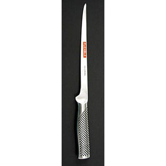 Global G-30 Schwedisches Filetiermesser, flexibel, 21cm, 1 St - Ein hochwertiges, flexibles Filetiermesser aus Molybdän-Vanadium Stahl Entwickelt für Profiköche, leicht, scharf und mit Edelstahlgriff für perfekte Balance Geeignet für Rechts- und Linkshänder, ideal zum Ablösen von Fischen