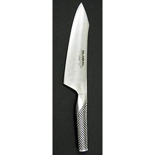 Global G-4 Universalmesser, zum Hacken und Wiegen, 18cm, 1 St - Ein leichtes und extrem scharfes Global Messer aus Molybdän-Vanadium Stahl, geeignet zum Hacken von Kräutern und Pilzen, mit Edelstahlgriff und Sandkornfüllung für perfekte Balance