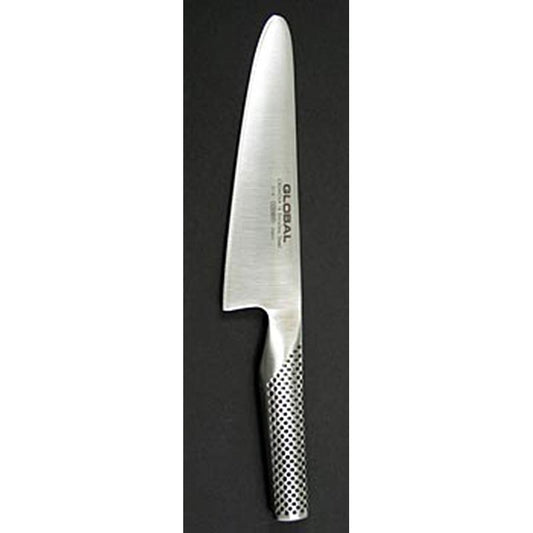 Global G-6 Fleischmesser, Allesschneider, 18cm, 1 St: Leichtes, extrem scharfes Messer aus Molybdän-Vanadium Stahl fürs Schneiden und Portionieren von Fleischstücken unter 500g
