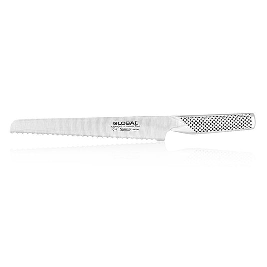 Global G-9 Brotmesser, 22cm, aus Molybdän-Vanadium Stahl, für feste Kruste geeignet