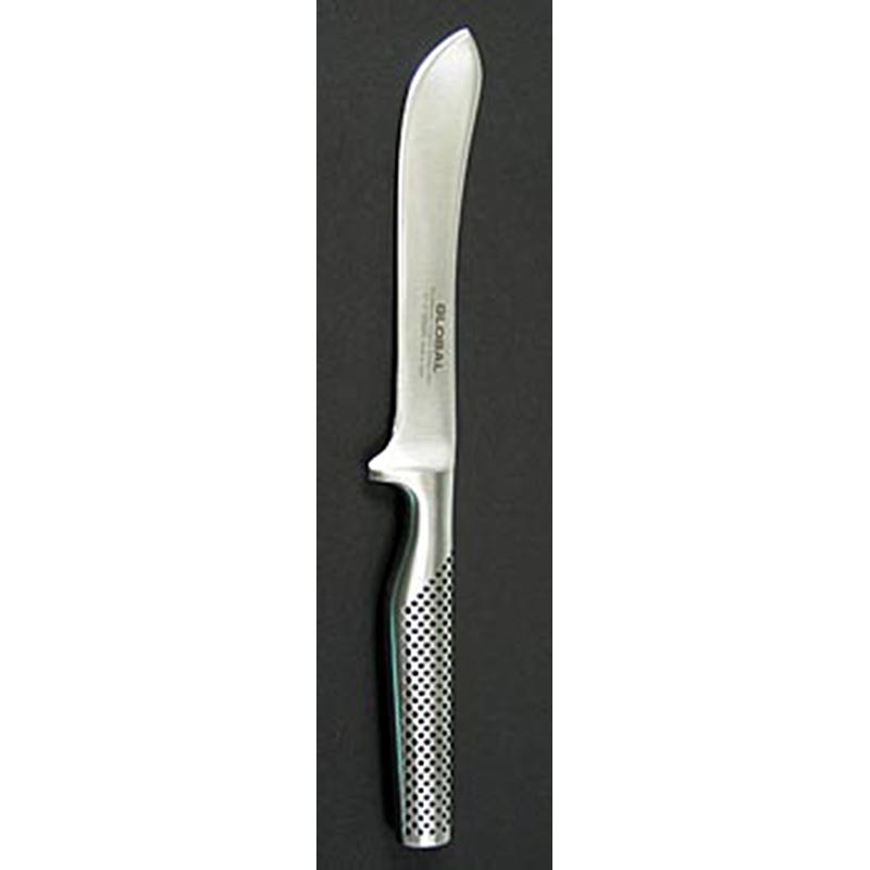 Global GF-27 Fleischmesser, geschmiedet, 16cm, 1 St - Bestens geeignet zum Schneiden und Portionieren von Lamm- und Rehrückensträngen