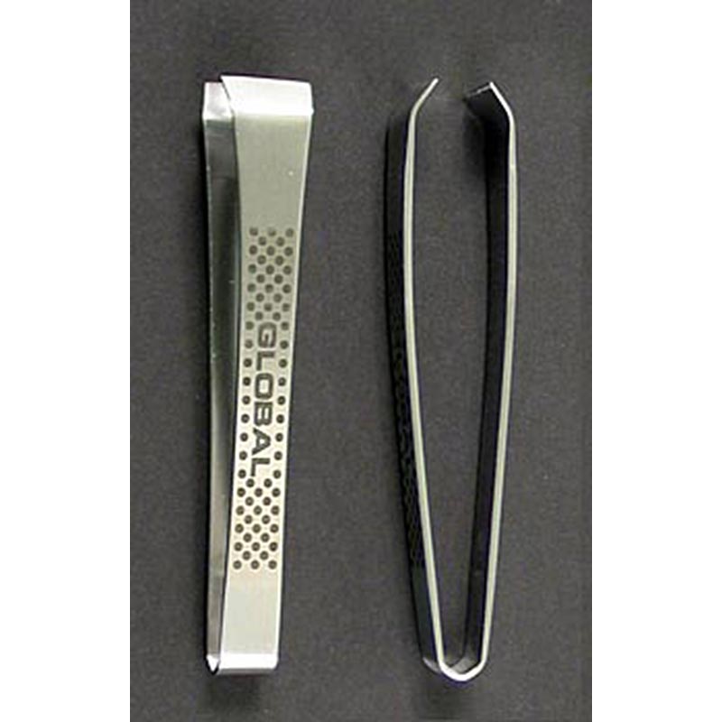 Global GS-20/B Fischgrätenpinzette aus Edelstahl mit gepunktetem Design, 11,5cm, ideal zum präzisen Entfernen von Fischgräten