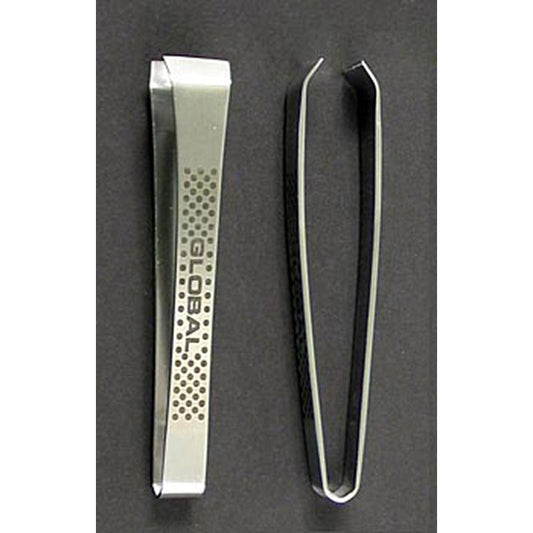 Global GS-20/B Fischgrätenpinzette aus Edelstahl mit gepunktetem Design, 11,5cm, ideal zum präzisen Entfernen von Fischgräten