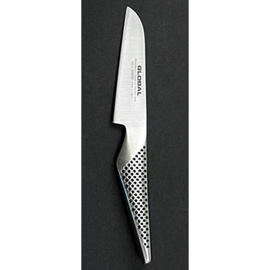 Global GS-6 Schälmesser, 10cm, 1 St - Leichtes, scharfes und langlebiges Küchenmesser aus Molybdän-Vanadium Stahl, perfekt für das Schneiden kleiner Obstsorten wie Erdbeeren und Aprikosen
