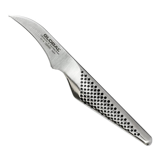 Global GS-8 Kleines Schälmesser, 7cm, 1 St - Hochwertiges, leichtes und extrem scharfes Schälmesser aus Molybdän-Vanadium Stahl mit Edelstahlgriff, geeignet zum Pellen von gekochten Kartoffeln und Enthäuten von Tomaten