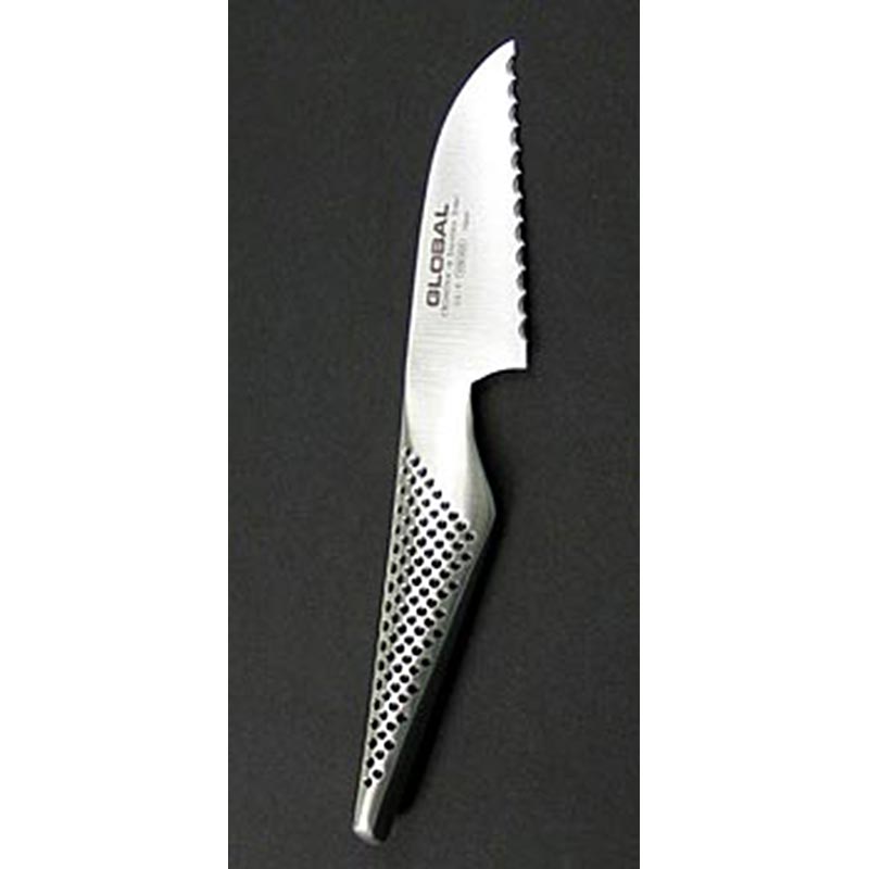 Global GS-9 Tomaten-/Zitronenmesser, 8cm, 1 St - hochwertiges, extrem scharfes Messer aus Molybdän-Vanadium Stahl, ideal zum Schneiden von Tomaten und Zitronen, für professionelle Köche und den täglichen Gebrauch geeignet