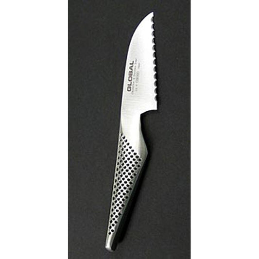 Global GS-9 Tomaten-/Zitronenmesser, 8cm, 1 St - hochwertiges, extrem scharfes Messer aus Molybdän-Vanadium Stahl, ideal zum Schneiden von Tomaten und Zitronen, für professionelle Köche und den täglichen Gebrauch geeignet