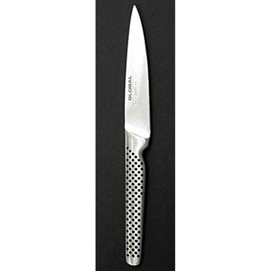 Global GSF-23 Steakmesser, geschmiedet, 11cm, 1 St - hochwertiges, leichtes und extrem scharfes Steakmesser aus Molybdän-Vanadium Stahl, ideal zum Schneiden von kleinen Steakstücken