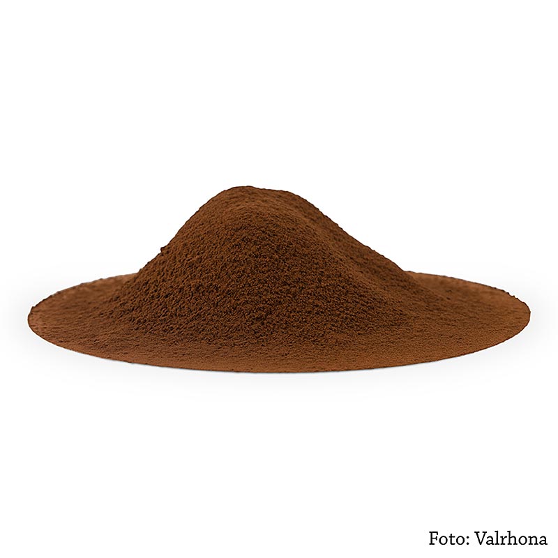 Kakaopulver, schwach entölt, 20-22% Kakaobutter, Valrhona, 3 kg - Hochwertiges schwach entöltes Kakaopulver mit 20-22% Kakaobuttergehalt von Valrhona, in einer 3 kg Verpackungseinheit