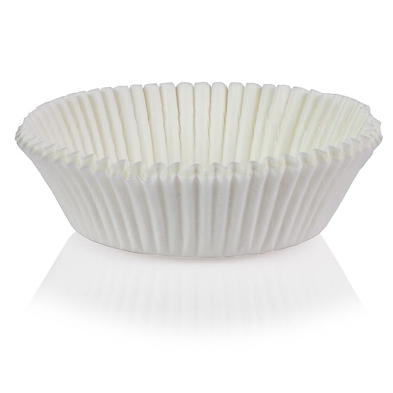 Dekorpapierkapseln für die dekorative Präsentation von kleinen Leckereien wie Pralinen, Petits-Fours und Gebäck, mit einem Durchmesser von 65mm oben, 60mm unten und einer Höhe von 25mm
