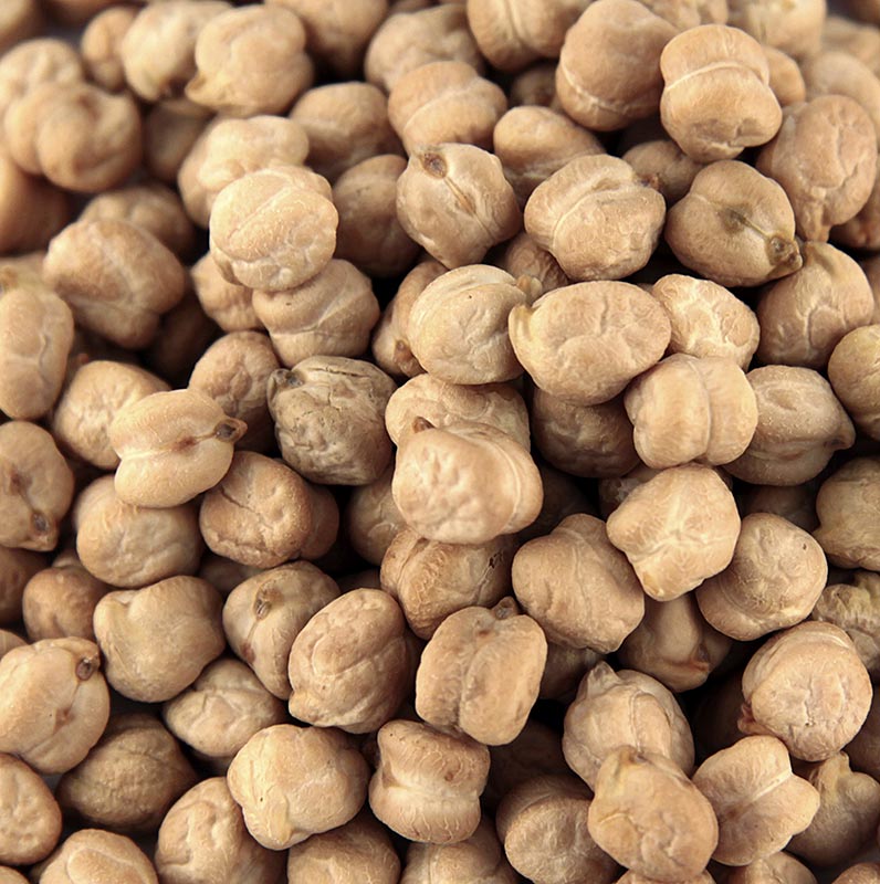Getrocknete Kichererbsen in einer Verpackung von 1 kg, ideal für die Zubereitung von Frikadellen, Paste, Brotaufstrichen und als Ergänzung zu Salaten und Suppen