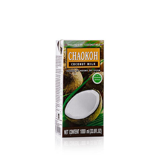 Kokosmilch Chaokoh 1 l, dünnflüssige Grundlage für Saucen, Cocktails, Suppen und Desserts in der asiatischen Küche
