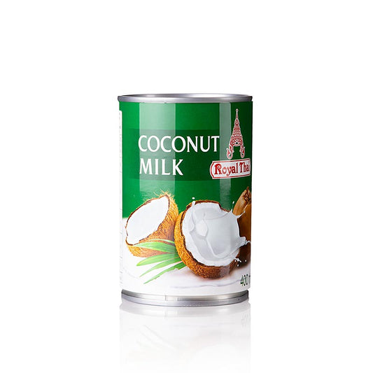 Kokosmilch, Royal Thai, 400 ml - Grundlage für Saucen, Cocktails, Suppen und Desserts, dickflüssige Konsistenz