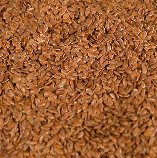 Braune Leinsamen, 1 kg, bekannt für verdauungsunterstützende Eigenschaften, nussiger Geschmack und leichte Bitternoten, ideal für Müsli und Brot