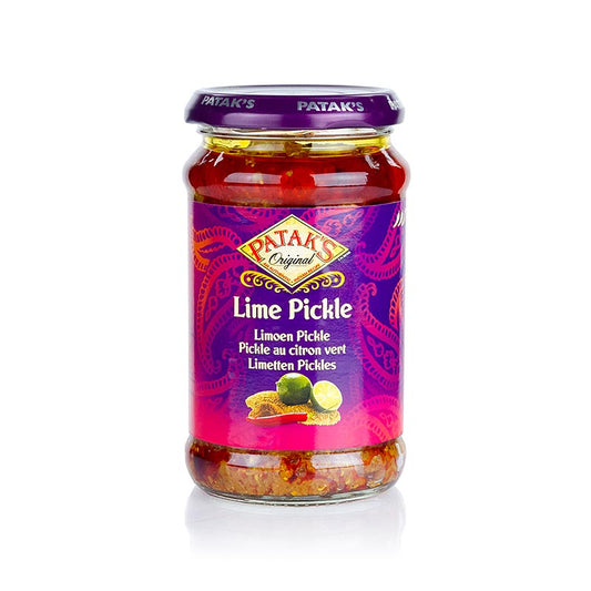 Limonen Pickle, mild, Patak´s, 283 g - Indische Gewürzmischung zur Verfeinerung von Speisen und als Dip, würzig und mild im Geschmack