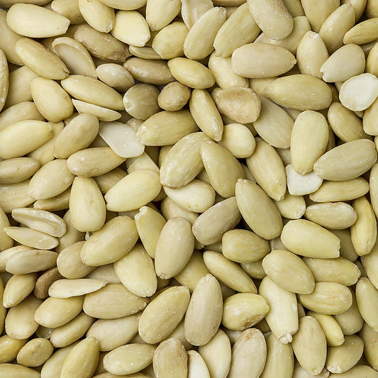 2,5 kg Packung ganze weiße Mandeln, blanchiert und süß im Geschmack, ideal für die Herstellung von Marzipan und anderen Süßwaren