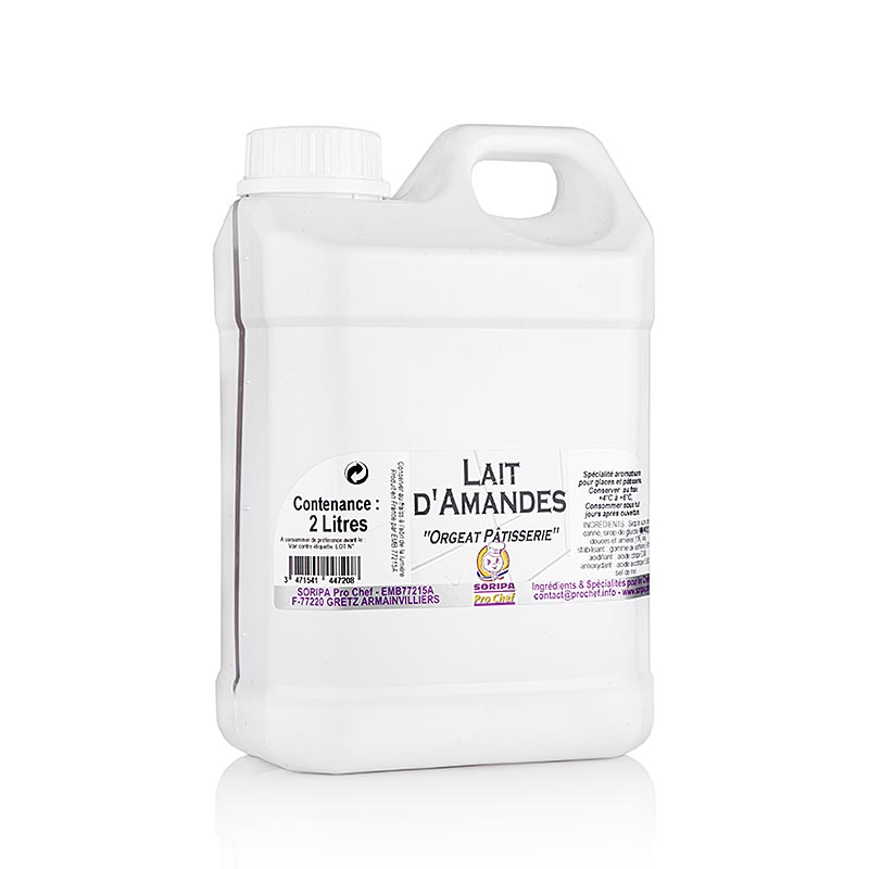 Mandelextrakt Sirup, 2 l - Ein köstliches Produkt aus gemahlenen Mandeln und Zucker, ideal für Puddings, Cocktails, Mandelkuchen und Eis
