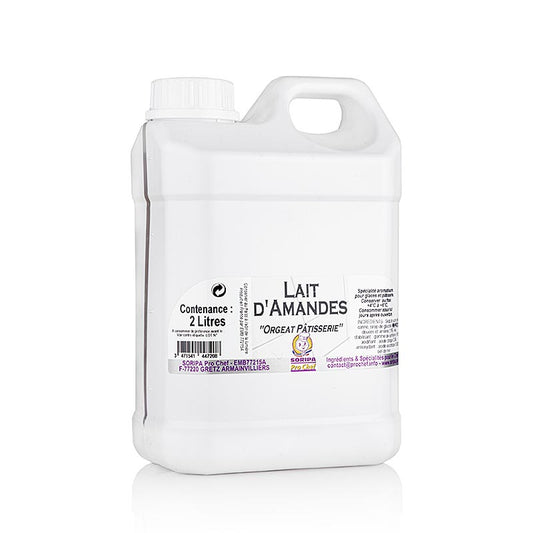 Mandelextrakt Sirup, 2 l - Ein köstliches Produkt aus gemahlenen Mandeln und Zucker, ideal für Puddings, Cocktails, Mandelkuchen und Eis
