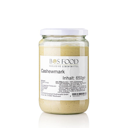 Ein 100% reines Cashewkern Püree ohne Konservierungsstoffe, ideal zum Aromatisieren von Kuchen, Cremes, Sahne, Eis und zum Färben von Couvertüre Ideal für die thailändische Küche