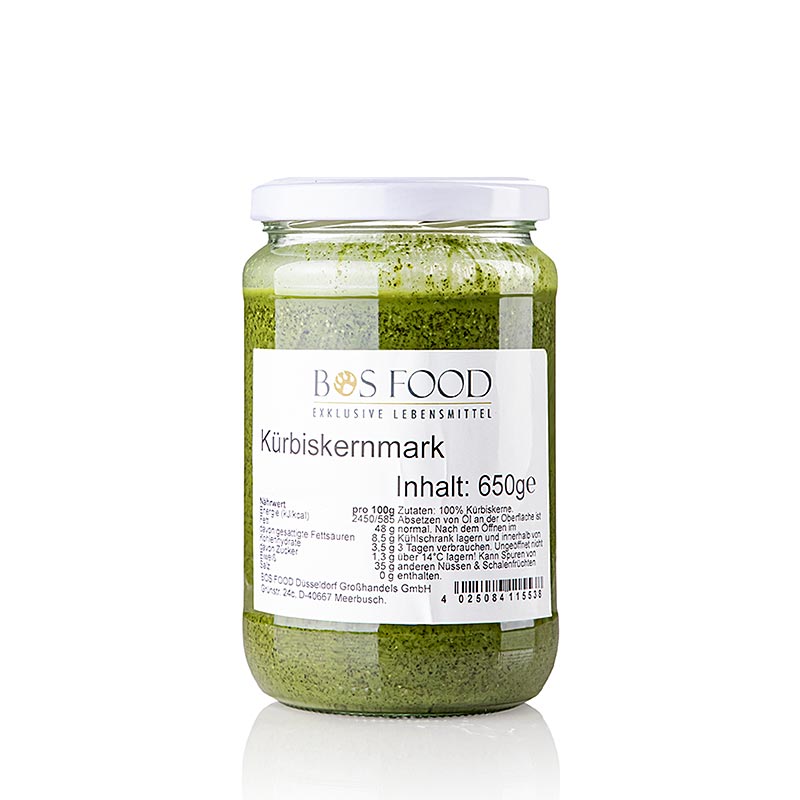 BOS FOOD Polpa di semi di zucca, 100% polpa senza additivi, 650 g