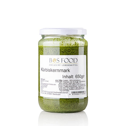 BOS FOOD Polpa di semi di zucca, 100% polpa senza additivi, 650 g
