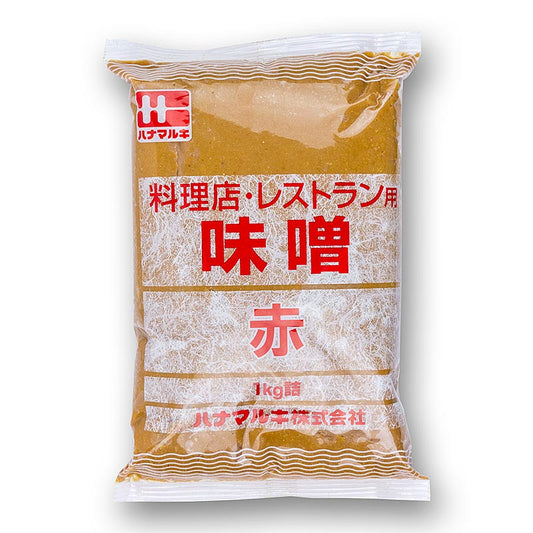 Miso Würzpaste - Aji Aka Miso, dunkel, Japan, 1 kg: Fermentierte Sojabohnenpaste, perfekt für Suppen, Saucen und als Würze Besteht aus Sojabohnen, Reis, Salz, Reishefe und Gewürzen Akamiso hat einen intensiven Geschmack mit einem höheren Salzgehalt im Vergleich zu Shiromiso