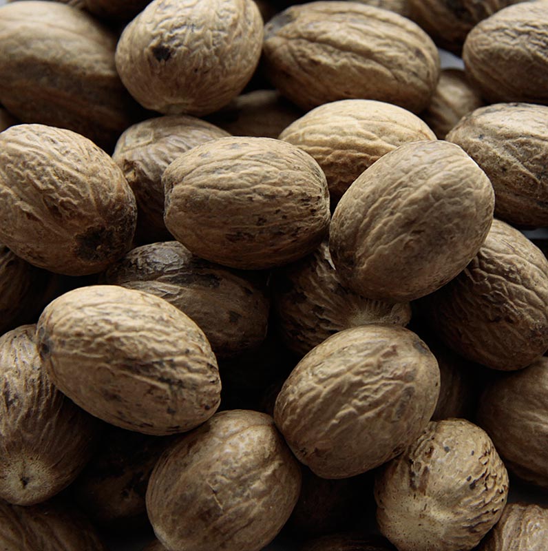 Muskatnuss, ganz, 1 kg - Aromatisches Gewürz für vielseitige Verwendung in der Küche