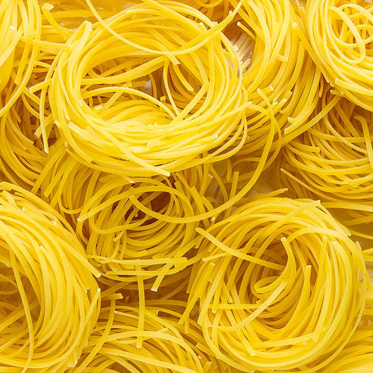 Granoro Tagliolini mit Ei, 2mm, Bandnudelnester, No119, 6 kg, 12 x 500g - Schmale Tagliolini-Nester mit Ei, hergestellt aus bestem Hartweizengrieß und Eiern, kurze Kochzeit