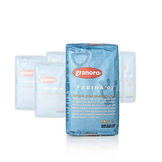 Farina per pasta, fine, tipo "00", Granoro, 10 kg, 10 confezioni