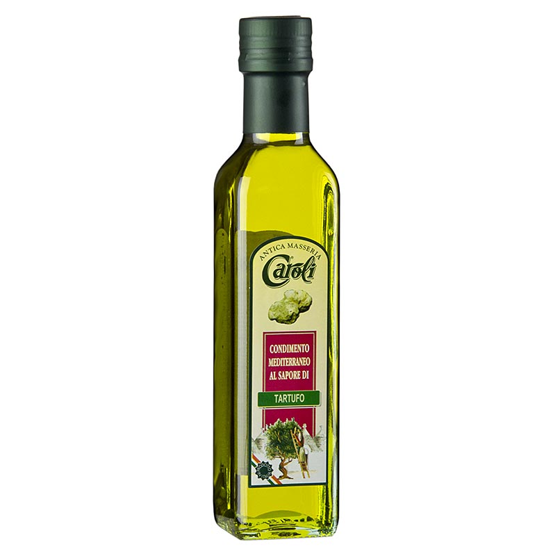 Natives Olivenöl Extra mit weißem Trüffel-Aroma, ideal zum Würzen von Pilzgerichten und Kartoffelsuppe, 250 ml