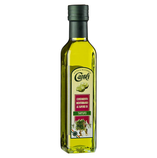 Natives Olivenöl Extra mit weißem Trüffel-Aroma, ideal zum Würzen von Pilzgerichten und Kartoffelsuppe, 250 ml