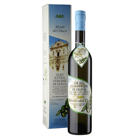 Natives Olivenöl Extra, Caroli Auslese Monti del Duca, zart fruchtig, 750 ml - hochwertiges öl aus Italien, perfekt für Dressings und Marinaden