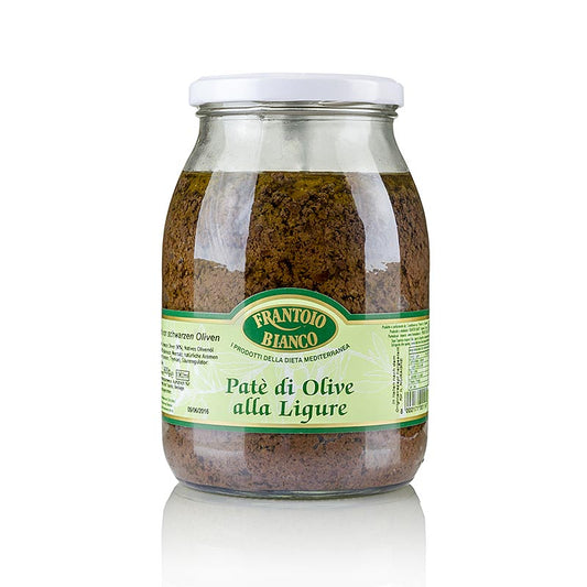 Schwarze Oliven-Paste - Tapenade, 950 g - Ideal für Olivenöl-Brot, Vollkornbrot, Avocados, Tomaten, Fleischgerichte und geräucherten Fisch