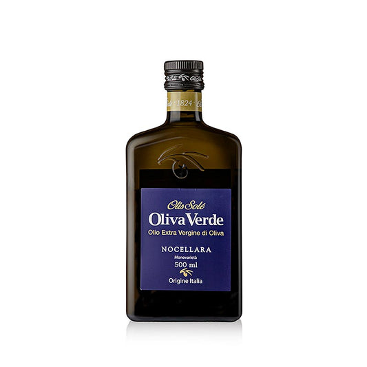 OLIS SOLE - Olio d'oliva , Oliva Verde, da olive Nocellara, 500 ml