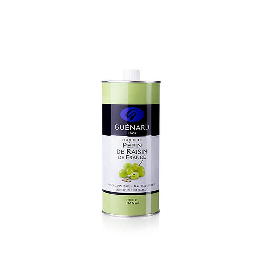 Guénard Traubenkernöl, 500 ml - mildes Öl aus getrockneten Weintraubenkernen, ideal zum Braten von Fisch und Geflügel sowie für Salate, vielseitig und universell einsetzbar in der Küche