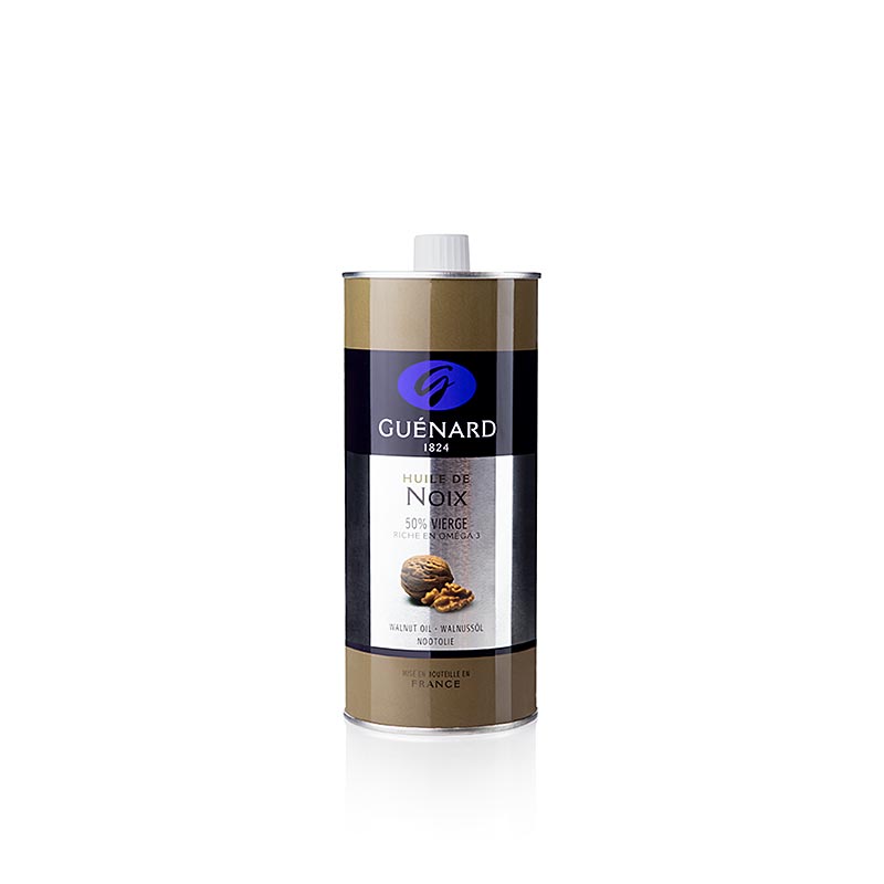 Guénard Walnussöl, erste Wahl, 500 ml - Mischung aus gepressten Walnüssen und raffiniertem Öl, perfekt für herbstliche Salate, Rohkost, Süßspeisen und Backen, auch in 1 Liter erhältlich