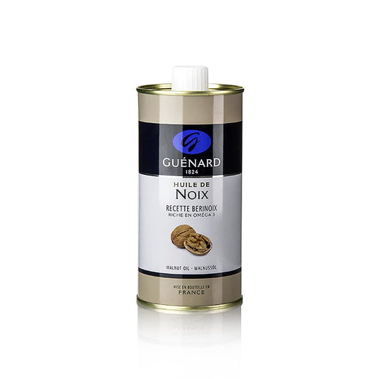 Guénard Walnussöl, 500 ml - Leicht nussiges Öl ideal für herbstliche Salate, Rohkost, Süßspeisen, Backen und Braten