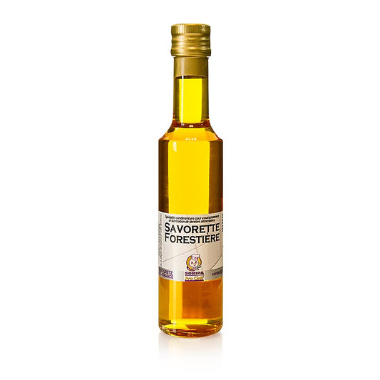 Alt text for the image: Waldpilzöl - Forestière, 250 ml: A bottle of 250 ml forest mushroom oil, perfect for enhancing the flavor of dishes with a natural and earthy aroma