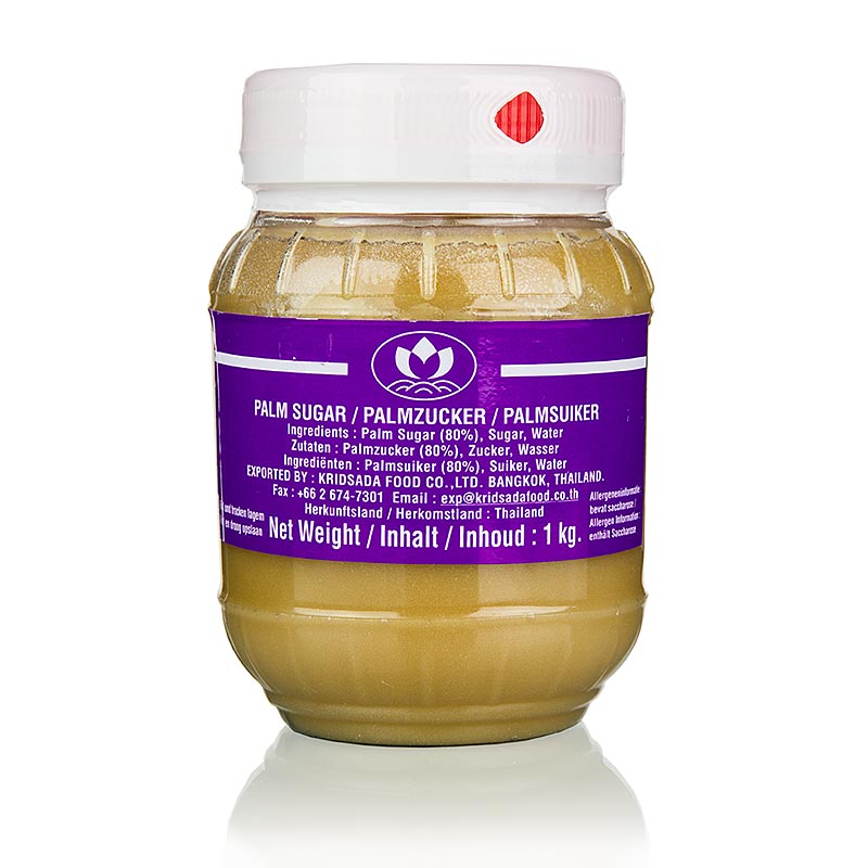 Palmzucker, pastös, 1 kg - Natürlicher Zucker aus Palmsaft, ideal für die asiatische Küche und die Herstellung von Bonbons Hervorragend geeignet für einen malzigen und ausgeprägten Geschmack