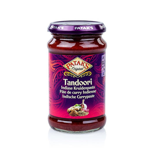 Tandoori Paste, rot, Patak´s, 312 g - ideal zum Bestreichen von Hühnerfleisch mit Pflanzenöl und Joghurt