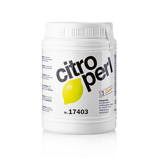 Zitroniges Citroperl, grobkörnig, Dreidoppel, No174, 500 g für Backwaren mit Aromaextrakten, natürlichen Aromastoffen, Süßlupinenmehl und Fruchtzuckersirup
