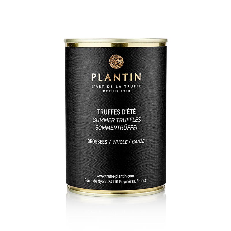 Sommertrüffel, ganze Trüffel, Plantin, 225 g - Runde und schöne Sommer-Trüffel in Trüffelsaft eingekocht, perfekt für Terrinen, Pasteten und Saucen