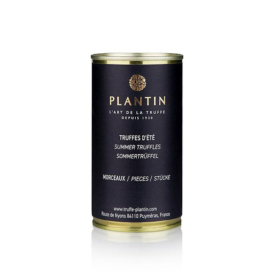 Whole summer truffle pieces in brine, Plantin brand, 110 grams, gourmet delicacy